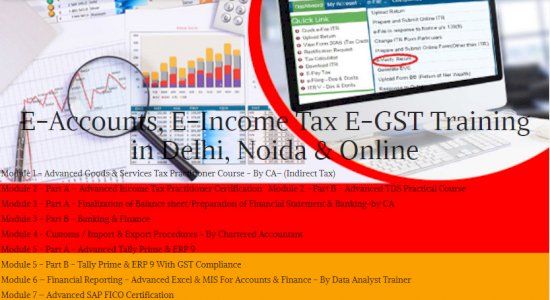 Delhi Accounting Course fee, GST Practical Classes in Laxmi Nagar